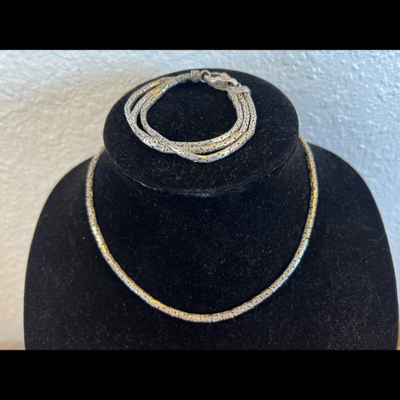 Jewelry - Sterling Silver Necklace & Bracelet Set